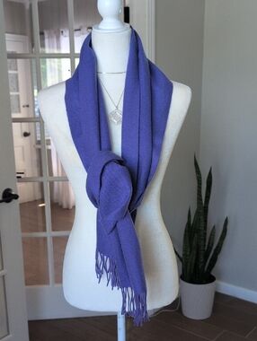 Peck & Peck 100% Purple Cashmere Scarf